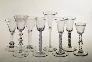 Collection de verres à vin - English School